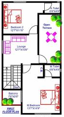 First Floor Plan  unik-penta-villas Floor Plan First Floor Plan