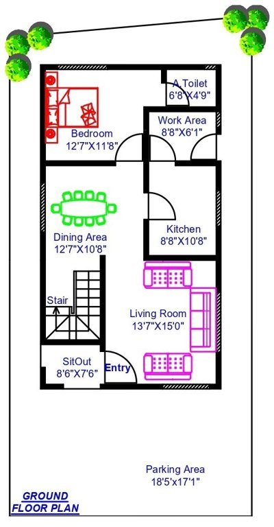 unik penta villas Floor Plan Ground Floor Plan