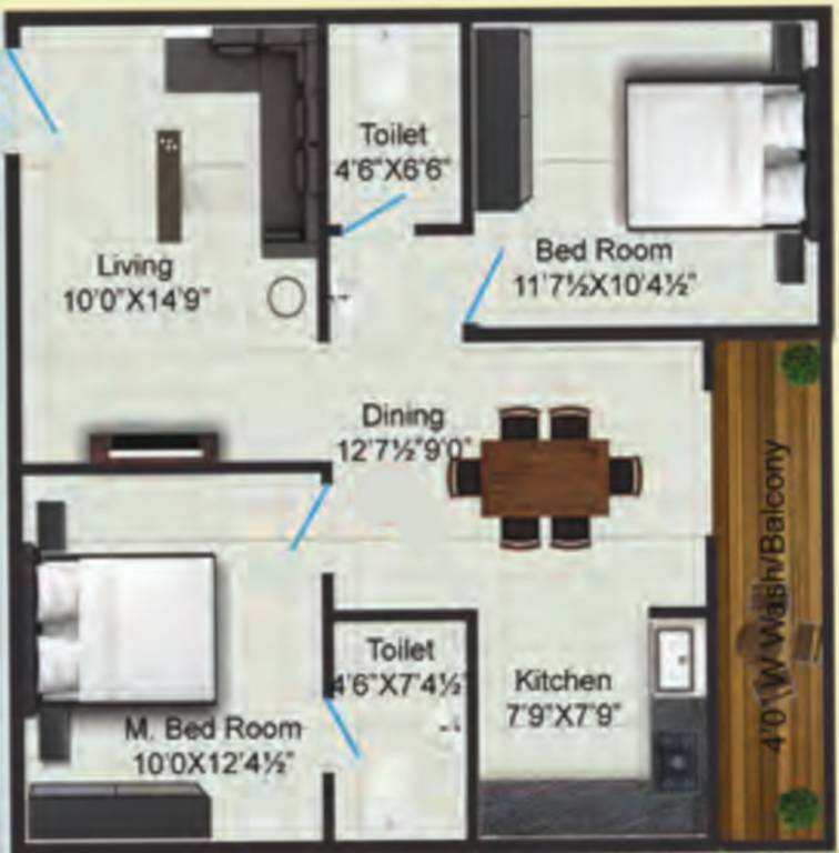  tulasi bhagyanagar Floor Plan Floor Plan