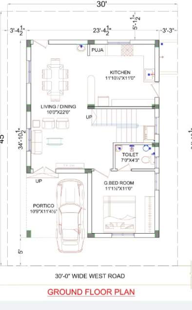  mukka praveens signator Floor Plan Ground Floor Plan