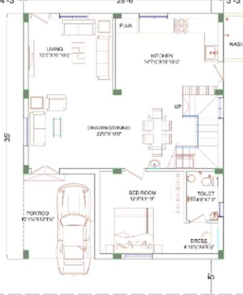  mukka praveens signator Floor Plan Ground Floor Plan
