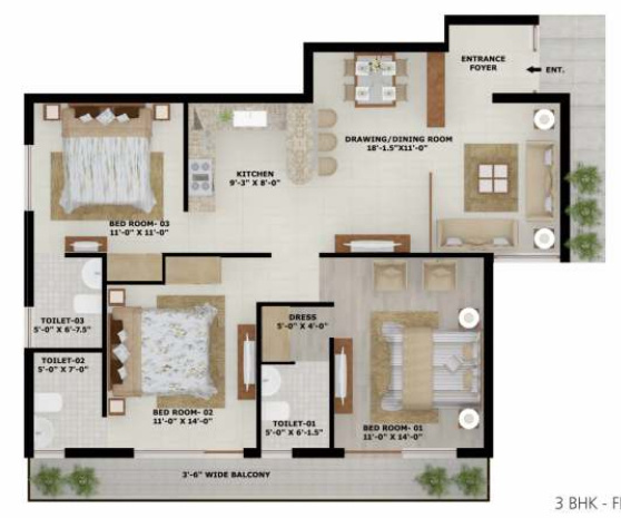 white towers Floor Plan Floor Plan