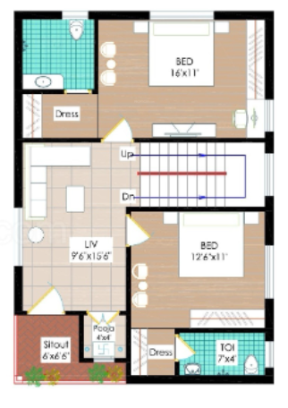  villas Floor Plan First Floor Plan