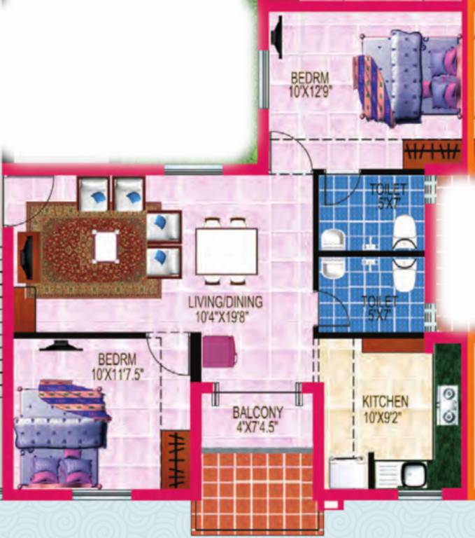  99 delights apartment Floor Plan Floor Plan