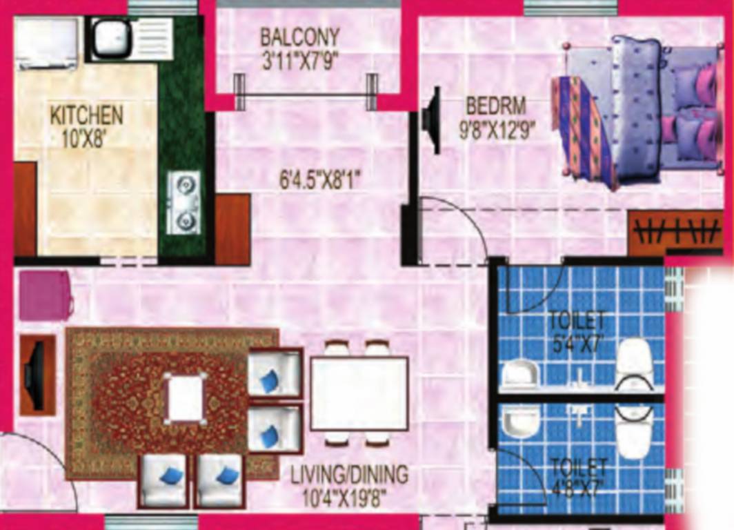  99 delights apartment Floor Plan Floor Plan