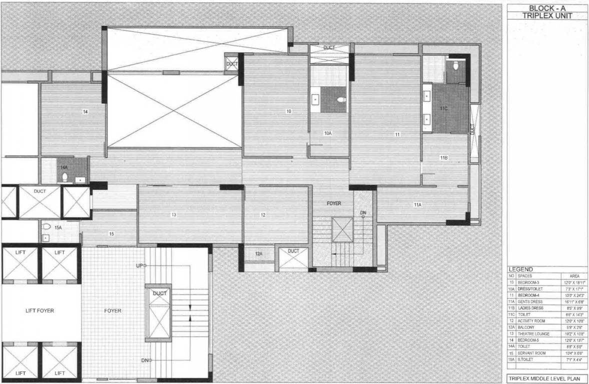  riviera elite Floor Plan Medium Level Floor