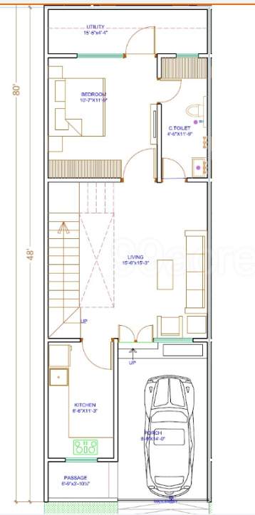  metro villas Floor Plan Ground Floor Plan