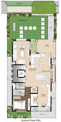  hills hanging gardens villas Floor Plan Ground Floor Plan