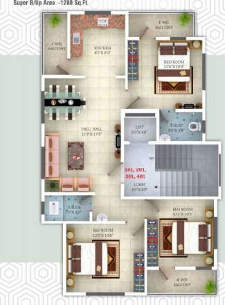 piyush residency 3 Floor Plan Floor Plan