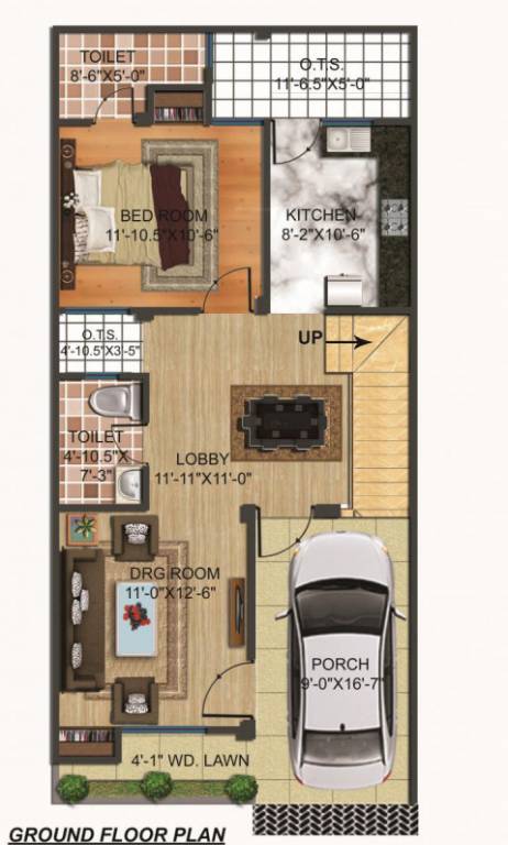 globex villa Floor Plan Ground Floor Plan
