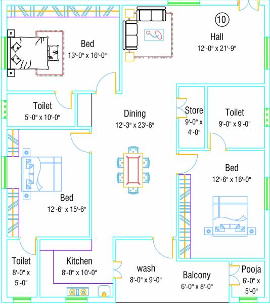 Floor Plan dhanalakshmi-towers Floor Plan Floor Plan