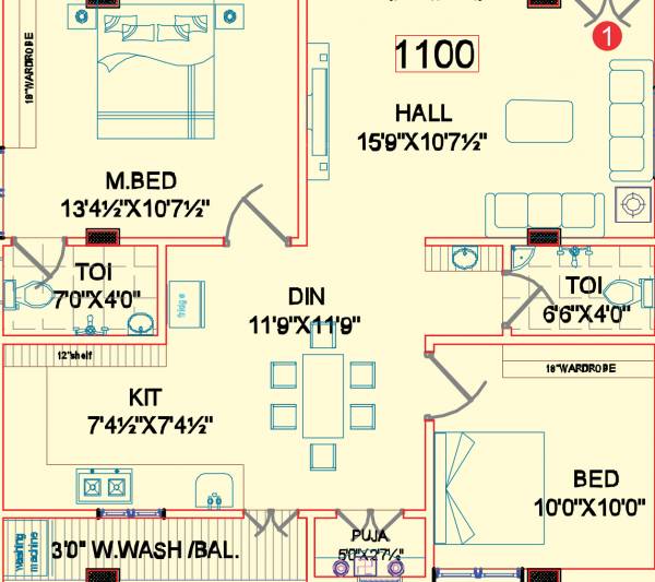  three-shakti-meadows Floor Plan Floor Plan