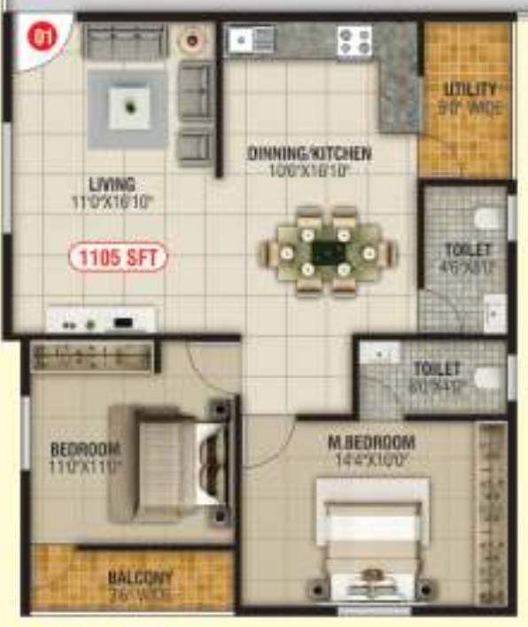  amrutha sarovar Floor Plan Floor Plan