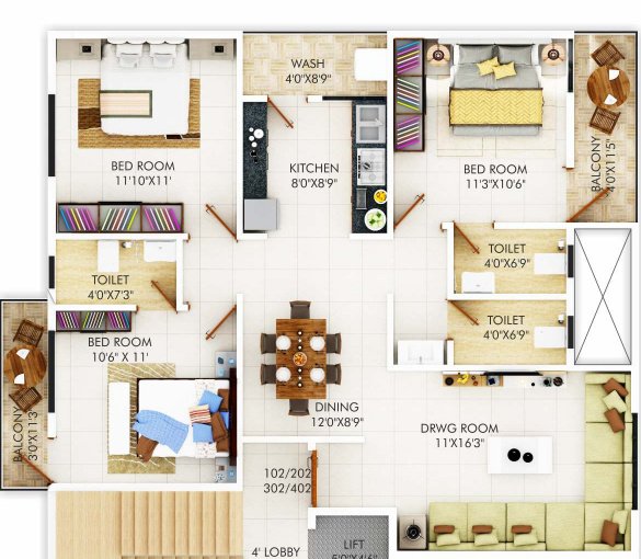  sudhakar residency 6 Floor Plan Floor Plan