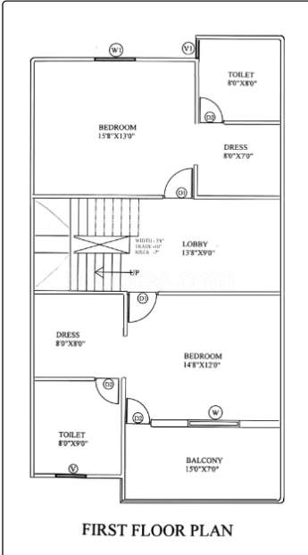 dream bungalows south city enclave Floor Plan First Floor Plan