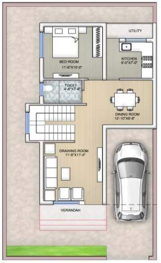  hope city villa Floor Plan Ground Floor Plan