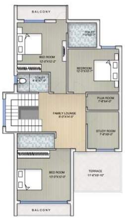  hope city villa Floor Plan First Floor Plan