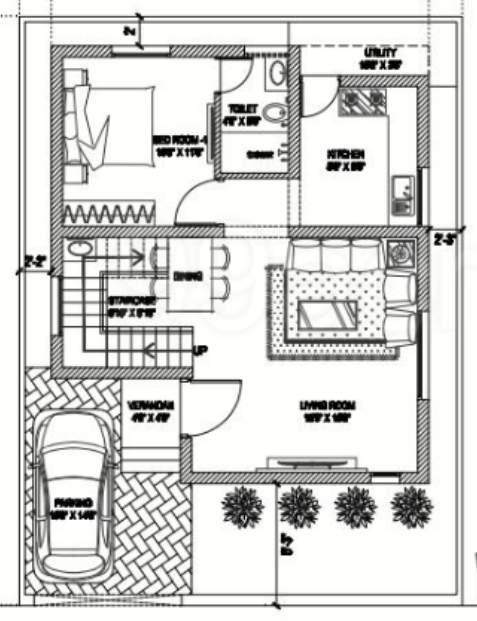 villas nex Floor Plan Ground Floor Plan
