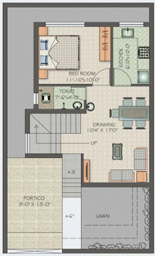Ground Floor Plan highland city villa Floor Plan Ground Floor Plan