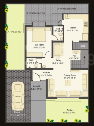 44 stone bungalows Floor Plan Ground Floor Plan