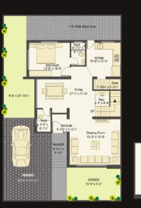 44 stone bungalows Floor Plan Ground Floor Plan