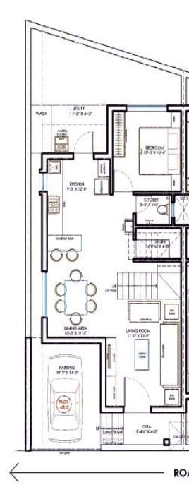 alaknanda bungalows Floor Plan Ground Floor Plan