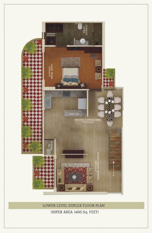 royal heritage Floor Plan Lower Level Duplex Plan