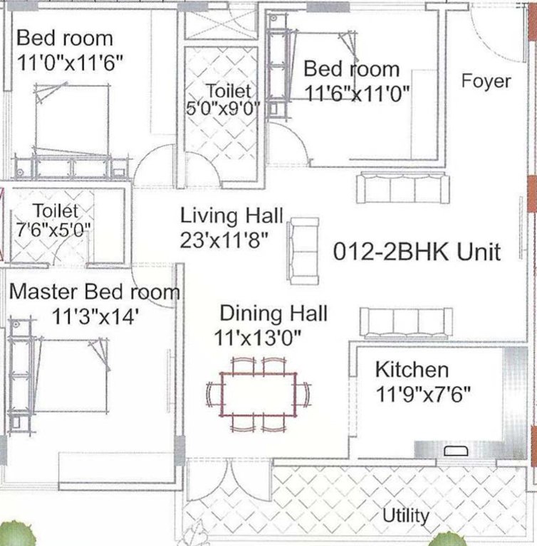 neeladri paradise Floor Plan Floor Plan