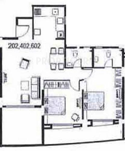 Aggarwal The West Wing (2BHK+2T (1,050 sq ft) 1050 sq ft)