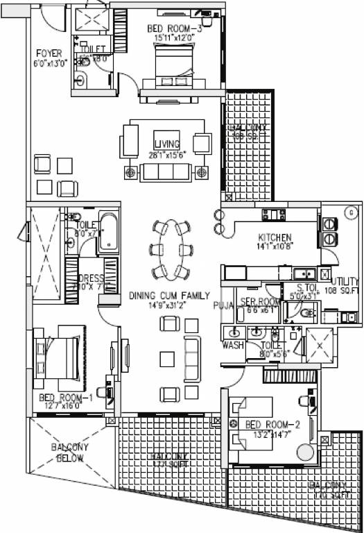 Floor Plan godrej platinum Floor Plan Floor Plan