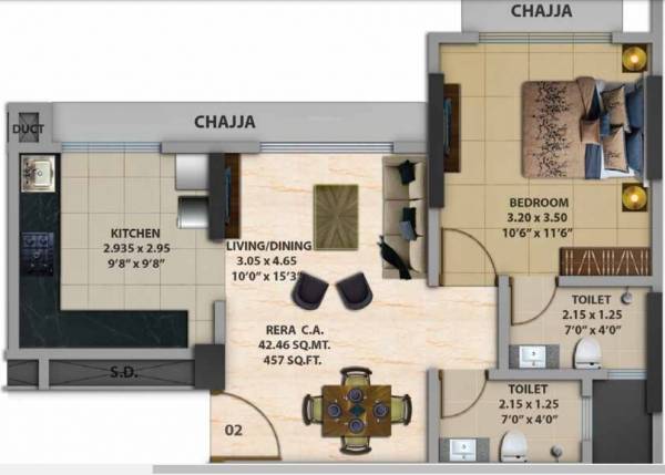  srishti-harmony-iii-phase-ii-c-wing Floor Plan Floor Plan