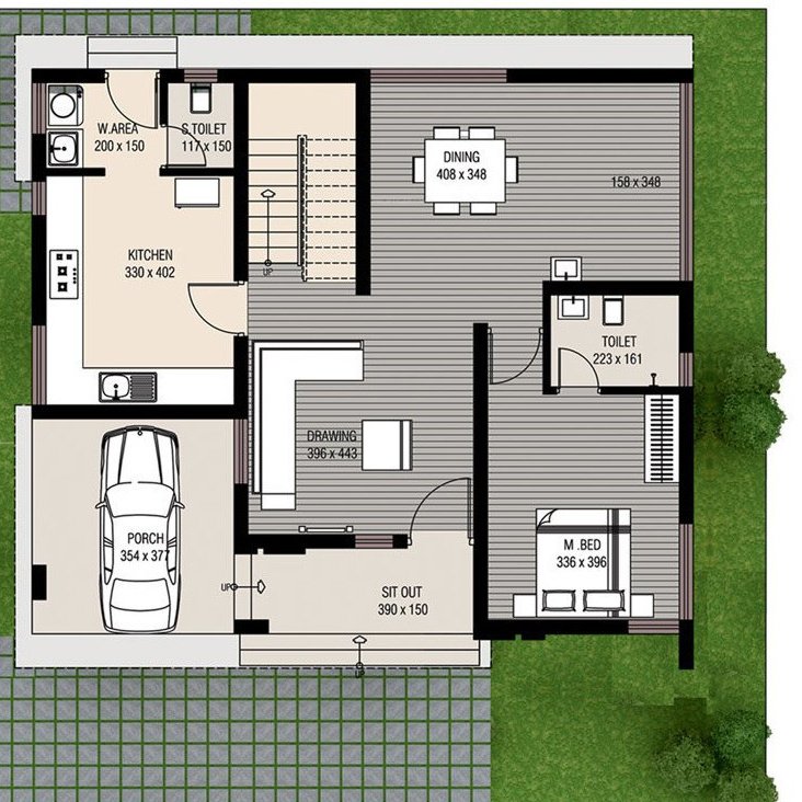  spring green villas Floor Plan Ground Floor Plan