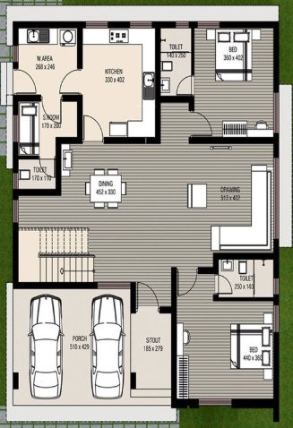  spring green villas Floor Plan Ground Floor Plan