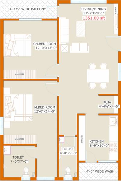  sapphire-residential-flats Floor Plan Floor Plan