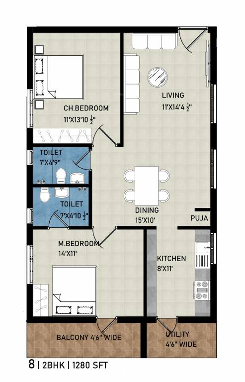  4 blocks Floor Plan Floor Plan