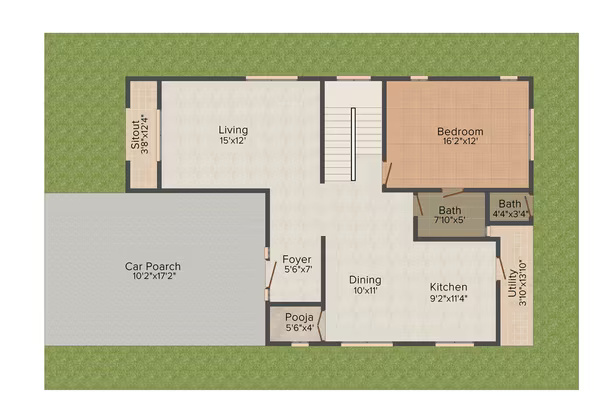  county Floor Plan Ground Floor Plan