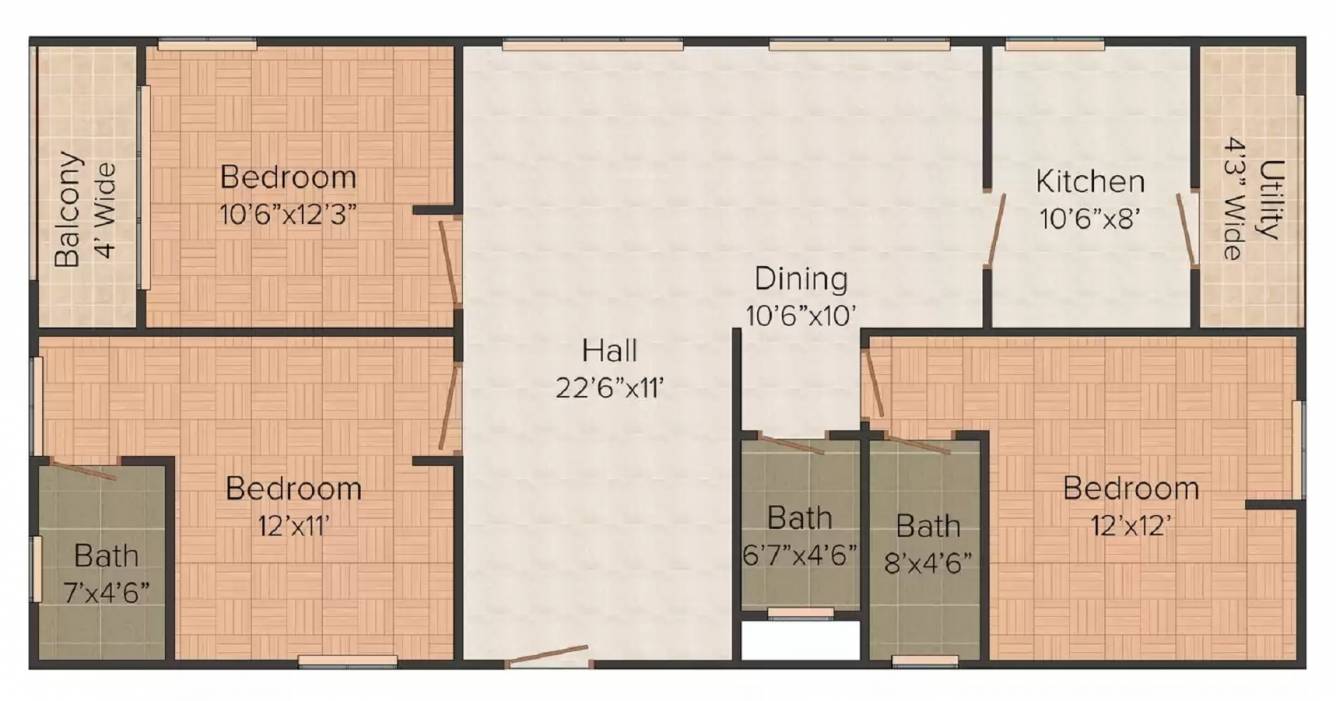 Floor Plan anmol apartments Floor Plan Floor Plan