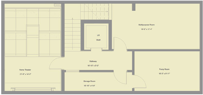  ashok nirvaan phase 3 Floor Plan Lower Ground Floor Plan