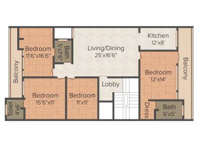 floorPlan of Kartik Gupta Builder Floor B 561