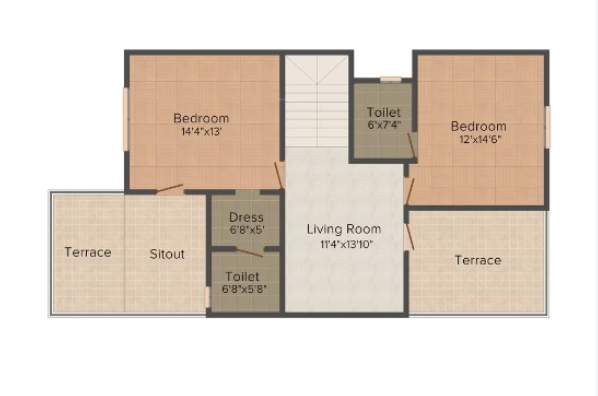  shri prabhakar sheetal mega city   phase 1 Floor Plan FIRST FLOOR 