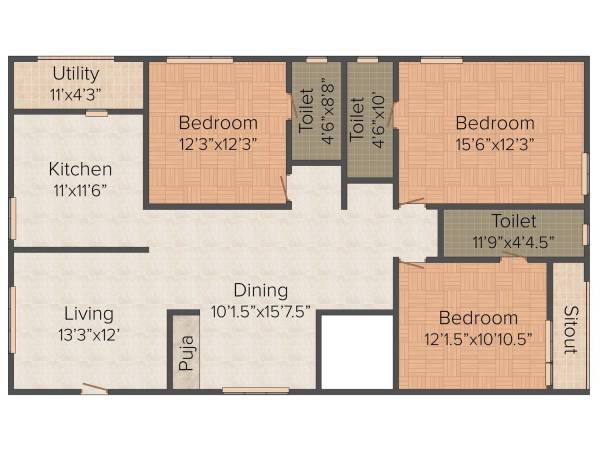 floorPlan of Beverly Springs Beverly Springs