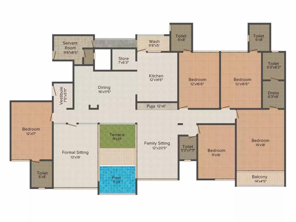 right villas 4 Floor Plan Floor Plan