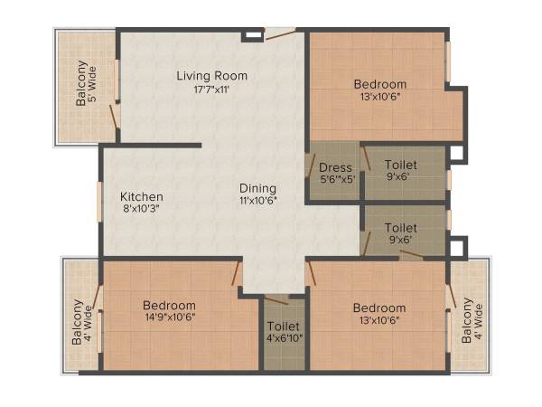 floorPlan of Evolve Residency Pvt Ltd Evolve Princess Park