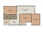 floorPlan of Yash Buildcon Jaipur Yash Apartment-268PN