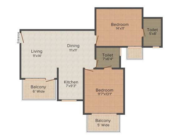 floorPlan of Ruhil Residency