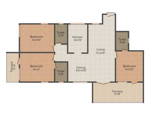 floorPlan of Sagar Sagar Gulmohar City