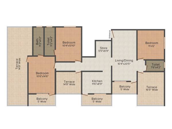 floorPlan of Mafcon Builders and Developers Arsekar Residency