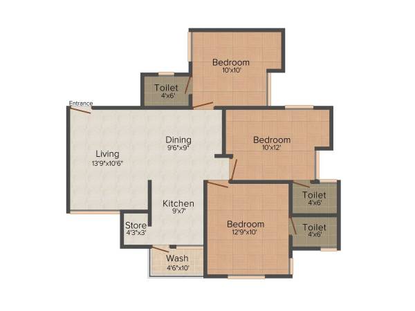 floorPlan of Shyamal Skylife Tower IV