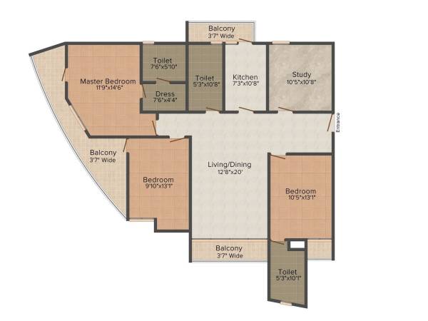  sushant-golf-city-harmony-enclave Floor Plan Floor Plan