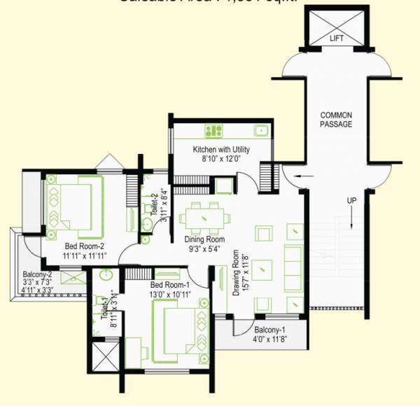  biltech-surya-apartments Floor Plan Floor Plan